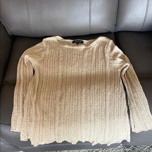 Zara Beige Ribbed Sweater